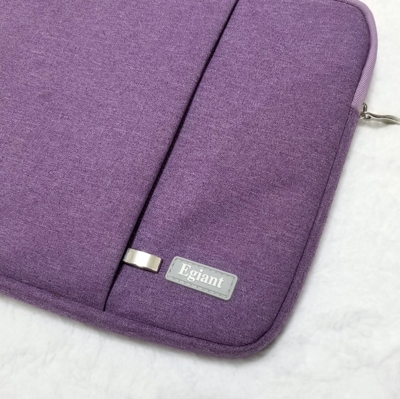 Egiant purple soft fleece lined 11" laptop sleeve - Picture 4 of 7